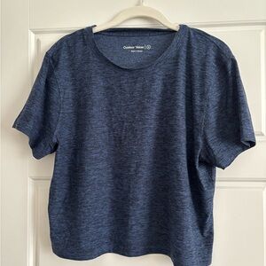 Outdoor Voices Heathered Dark Blue CloudKnit Boxy Tee